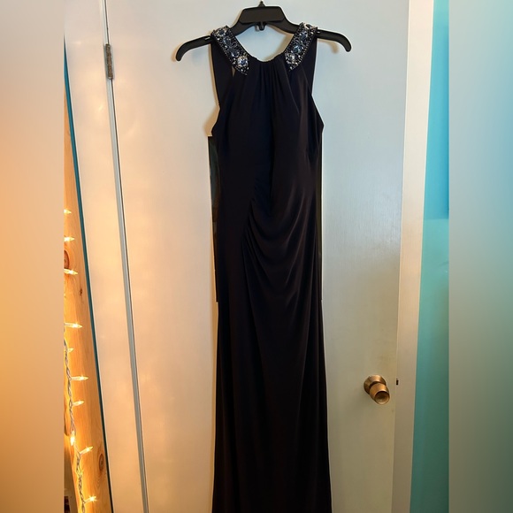 Xscape Dresses Xscape Navy Blue Prom Dress Poshmark
